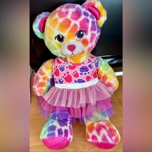 Build a bear rainbow safari including BAB dress great for Easter plush toys